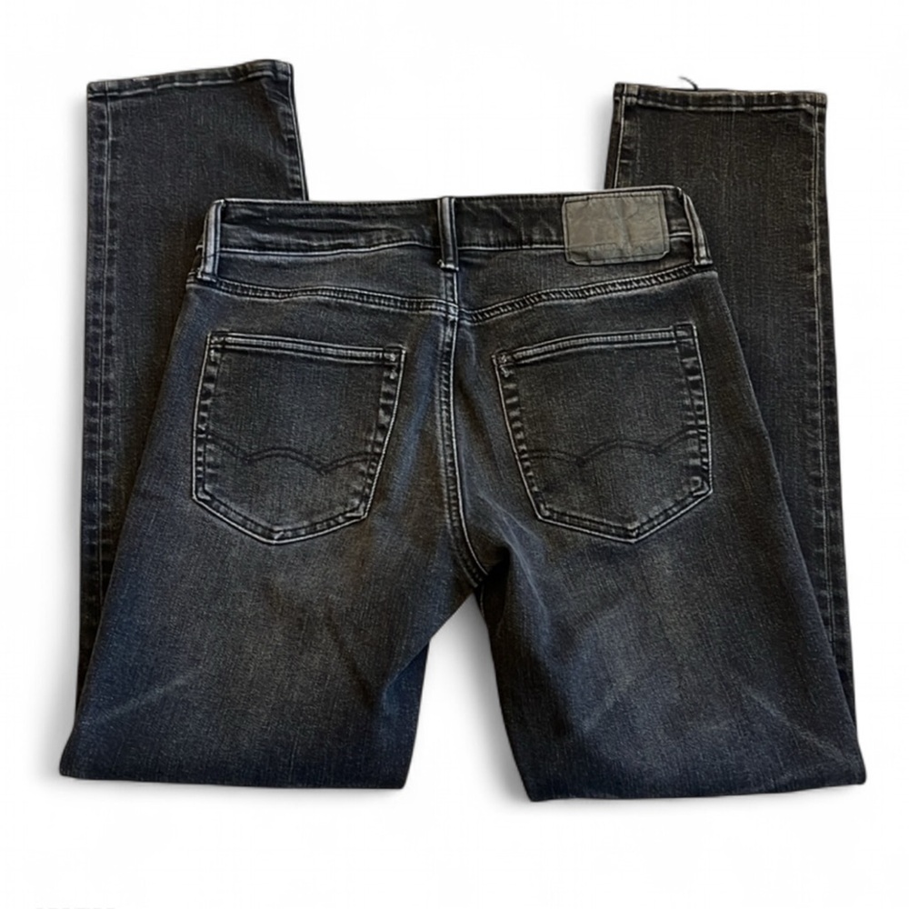 American Eagle Slim Straight Jeans Ne(x)t Level Flex Black Distressed 29x32 - Picture 3 of 11